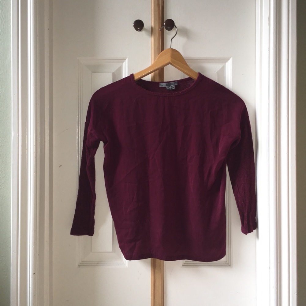 maroon shirt